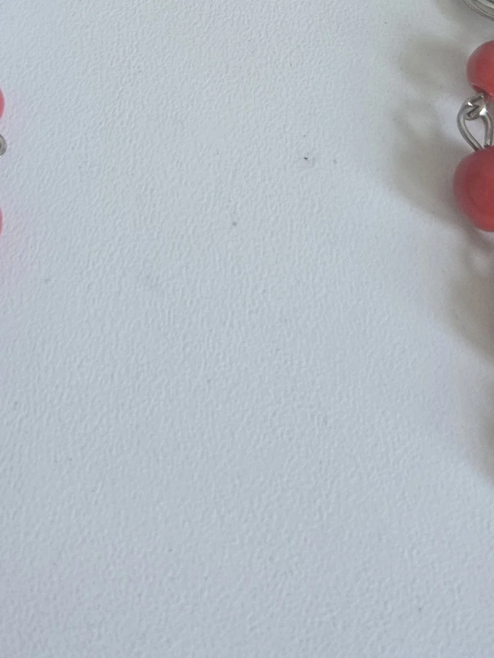 Red Multi-Strand Beaded Necklace & Earring Set